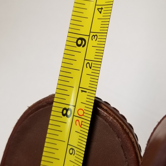 Vince Brown Leather Block Heel Mule Pumps - Picture 7 of 8